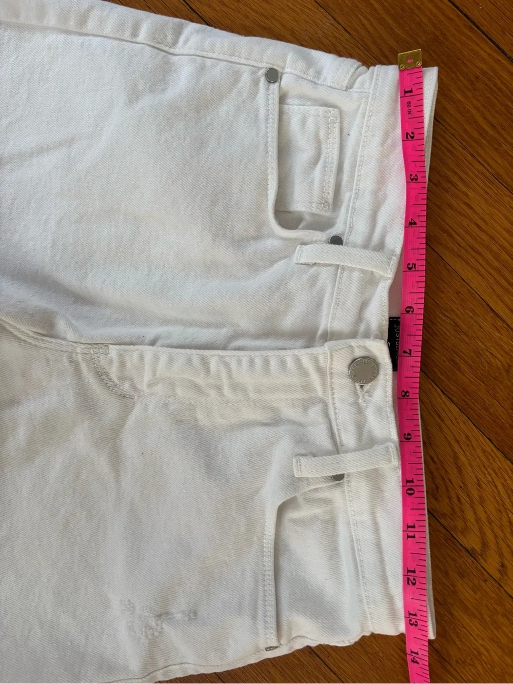 JUST BLACK White Denim Shorts Small